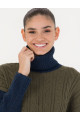 Lacivert Crop Top Balıkçı Yaka Kazak 50277148-VR033 Lacivert Crop Top Balıkçı Yaka Kazak 50277148-VR033