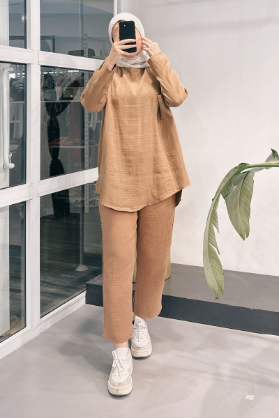 Müslin Camel İkili Takım   MA190 Müslin Camel İkili Takım   MA190