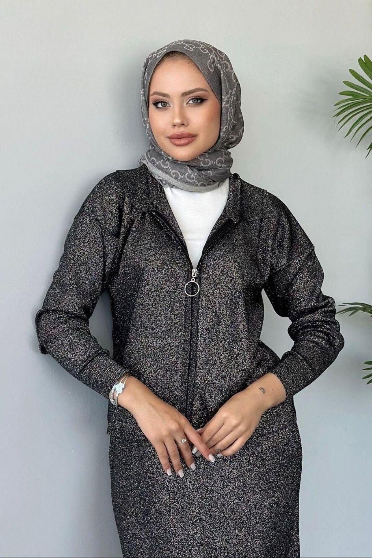 Sindirella Etekli Triko Takım Antrasit Sindirella Etekli Triko Takım Antrasit
