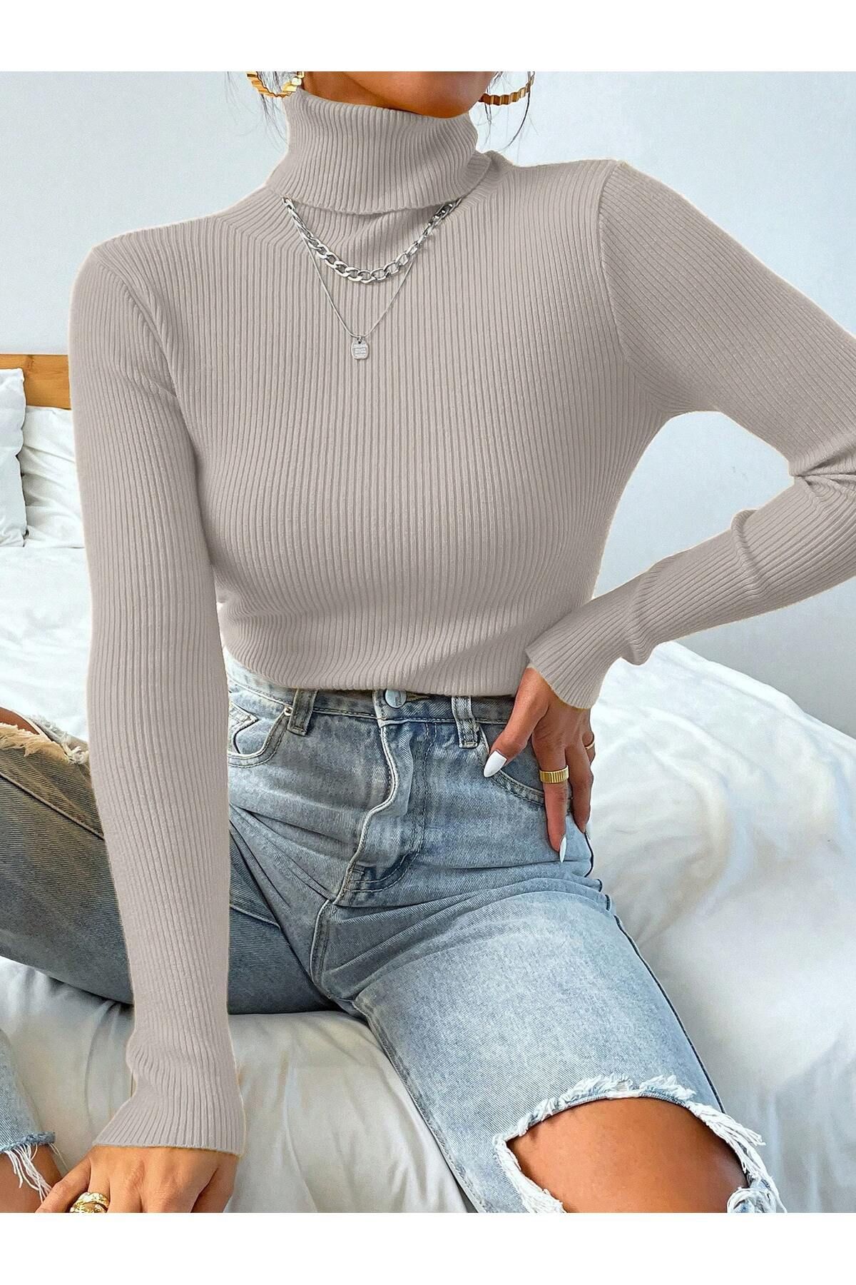 Unisex Ten Pamuklu Balıkçı Yaka Kaşkorse Şardonlu Slimfit Boğazlı Kazak Unisex Ten Pamuklu Balıkçı Yaka Kaşkorse Şardonlu Slimfit Boğazlı Kazak