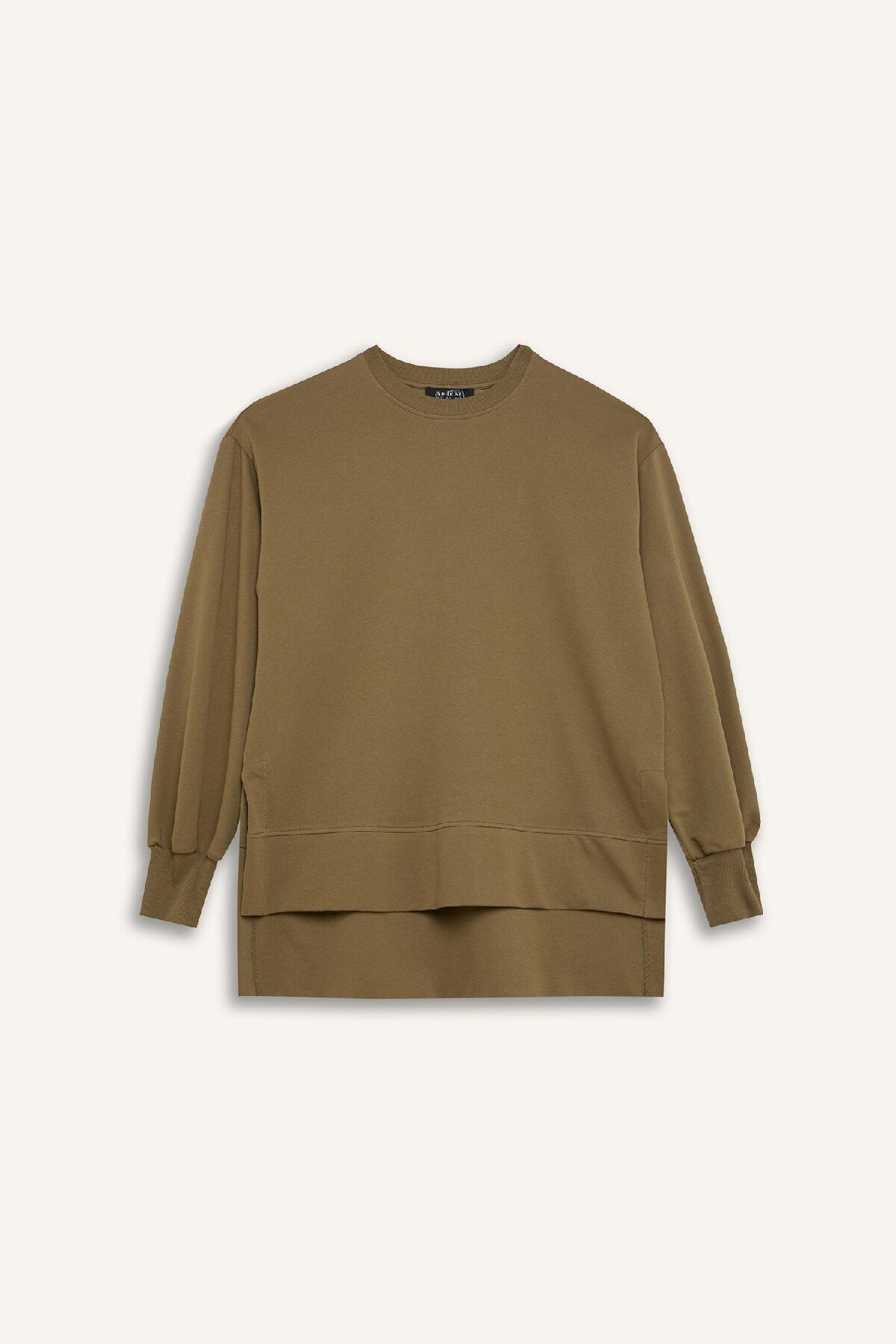 Regular Fit Bisiklet Yaka Basic Düz Sweatshirt Tunik D4800ax24au