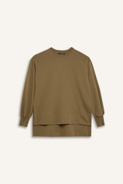Regular Fit Bisiklet Yaka Basic Düz Sweatshirt Tunik D4800ax24au Regular Fit Bisiklet Yaka Basic Düz Sweatshirt Tunik D4800ax24au