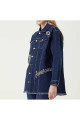 Oversize Patch Süslemeli Jean Ceket Oversize Patch Süslemeli Jean Ceket