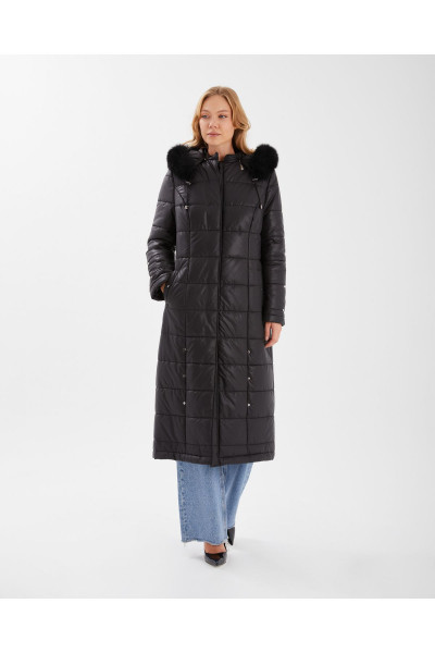 SİYAH UZUN PUFFER MANTO SİYAH UZUN PUFFER MANTO