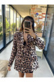 Premium Leopar Blazer Ceket Premium Leopar Blazer Ceket