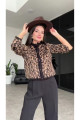 Leopar Desenli Yumoş Triko Hırka Leopar Desenli Yumoş Triko Hırka