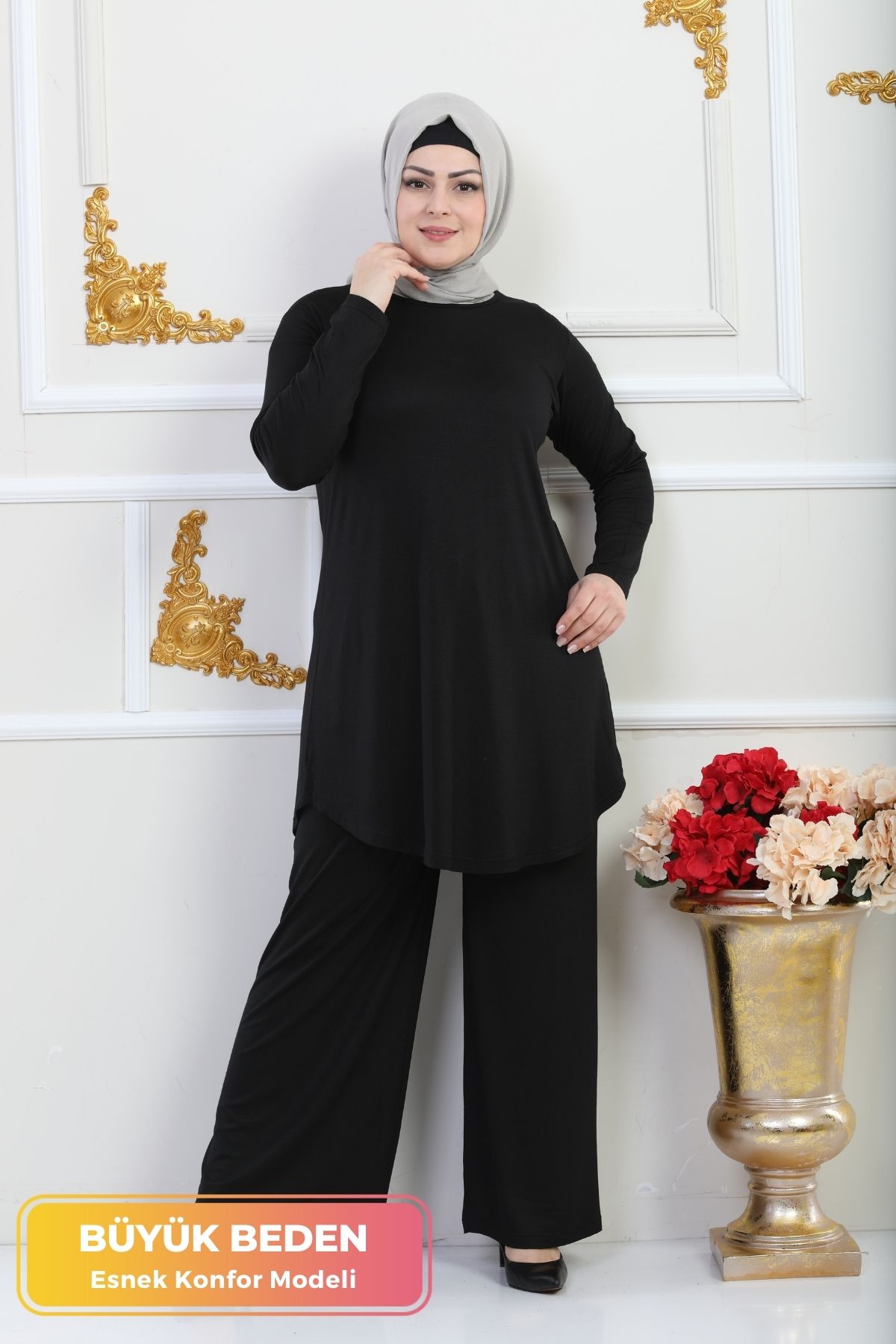 Yeni Sezon Pantolon Tunik İkili Takım Likralı Pamuk Kumaş Esnek Konfor Modeli Şık Tesettür Takım Yeni Sezon Pantolon Tunik İkili Takım Likralı Pamuk Kumaş Esnek Konfor Modeli Şık Tesettür Takım