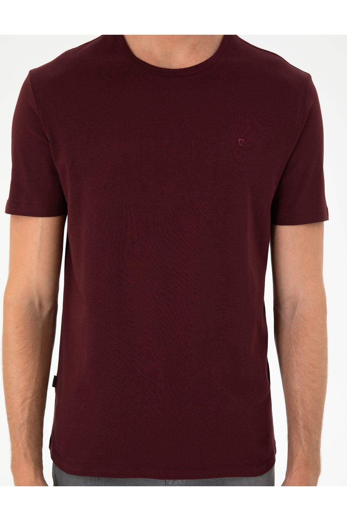 Bordo Slim Fit Basic Tişört 50306359-VR014