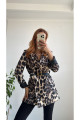 LEOPAR DESENLİ BLAZER CEKET ASTARLI