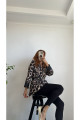 LEOPAR DESENLİ BLAZER CEKET ASTARLI LEOPAR DESENLİ BLAZER CEKET ASTARLI