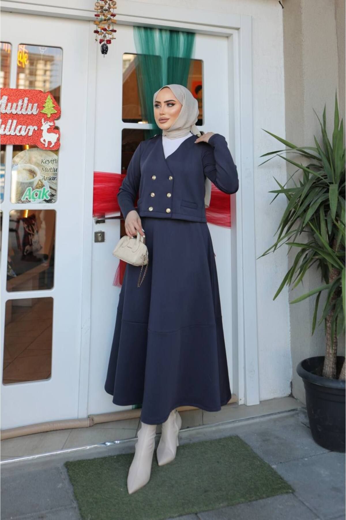 KRUVAZE CEKETLİ ETEKLİ SCUBA TAKIM KRUVAZE CEKETLİ ETEKLİ SCUBA TAKIM