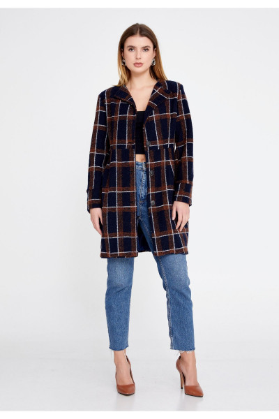 Palto Lana Yün Ekose Normal Palto   CLF16156_NAV Palto Lana Yün Ekose Normal Palto   CLF16156_NAV