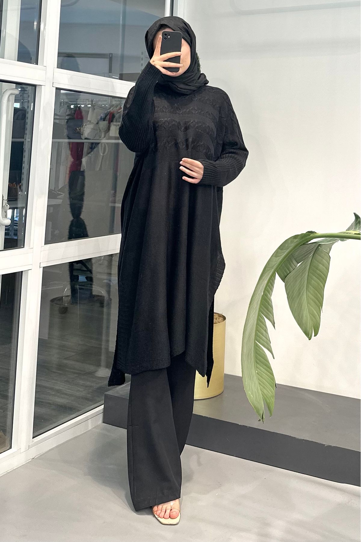 Uzun Siyah Triko Tunik MA187 Uzun Siyah Triko Tunik MA187