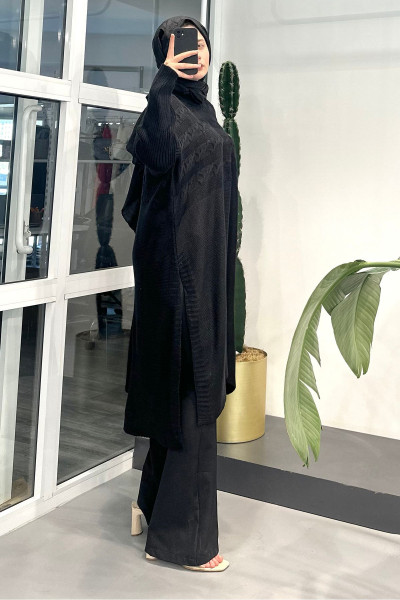 Uzun Siyah Triko Tunik MA187 Uzun Siyah Triko Tunik MA187