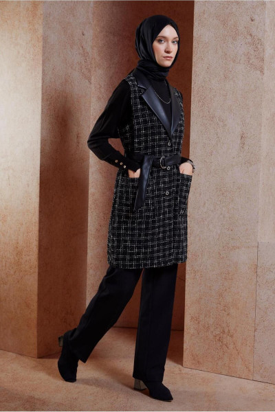 KEMERLİ YELEKLİ PANTOLONLU TAKIM 45057