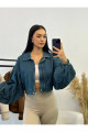 Yarasa Balon Kol Denim Ceket Yarasa Balon Kol Denim Ceket