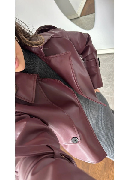 marka model mürdüm  deri ceket