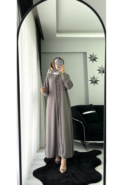 Oversize Halkalı Fitilli Tesettür Elbise Oversize Halkalı Fitilli Tesettür Elbise