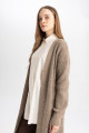 Regular Fit Basic Düz Uzun Triko Hırka D4367AX24WN Regular Fit Basic Düz Uzun Triko Hırka D4367AX24WN