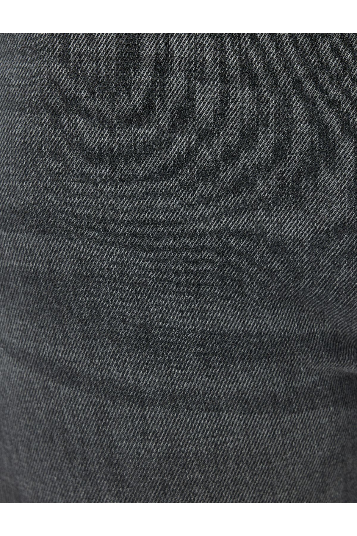 Yüksek Bel Kot Pantolon Slim Fit Düz Paça Düğmeli Pamuklu - Slim Straight Fit Jean Yüksek Bel Kot Pantolon Slim Fit Düz Paça Düğmeli Pamuklu - Slim Straight Fit Jean