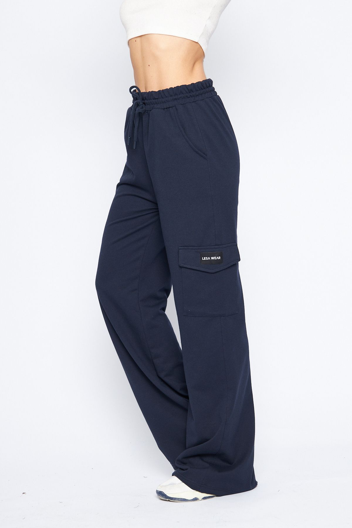 Kargo Cepli Palazzo Pantolon Oversize Kesim Kargo Cepli Palazzo Pantolon Oversize Kesim