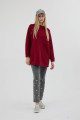 Taş Detaylı Parçalı Sweatshirt - Bordo Taş Detaylı Parçalı Sweatshirt - Bordo