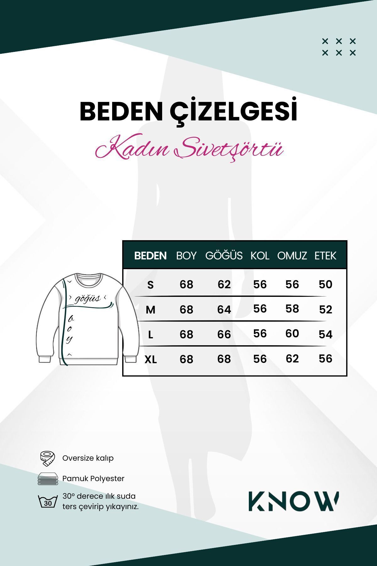 Kadın 3 Iplik Kahverengi Düz Bisiklet Yaka Sweatshirt