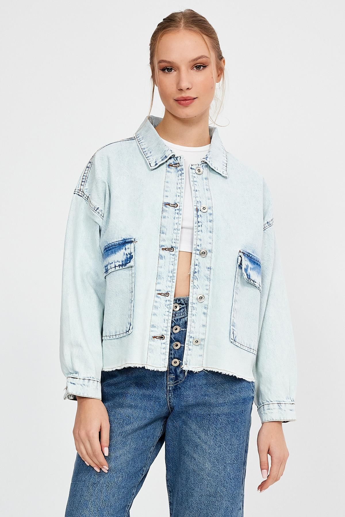 ÖZEL KOLEKSİYON CEPLİ DENİM CEKET (AG-3003) ÖZEL KOLEKSİYON CEPLİ DENİM CEKET (AG-3003)