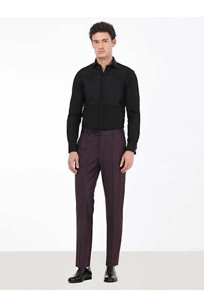 Siyah Düz Slim Fit Duble Manşet Klasik Yaka Smokin Gömlek Siyah Düz Slim Fit Duble Manşet Klasik Yaka Smokin Gömlek