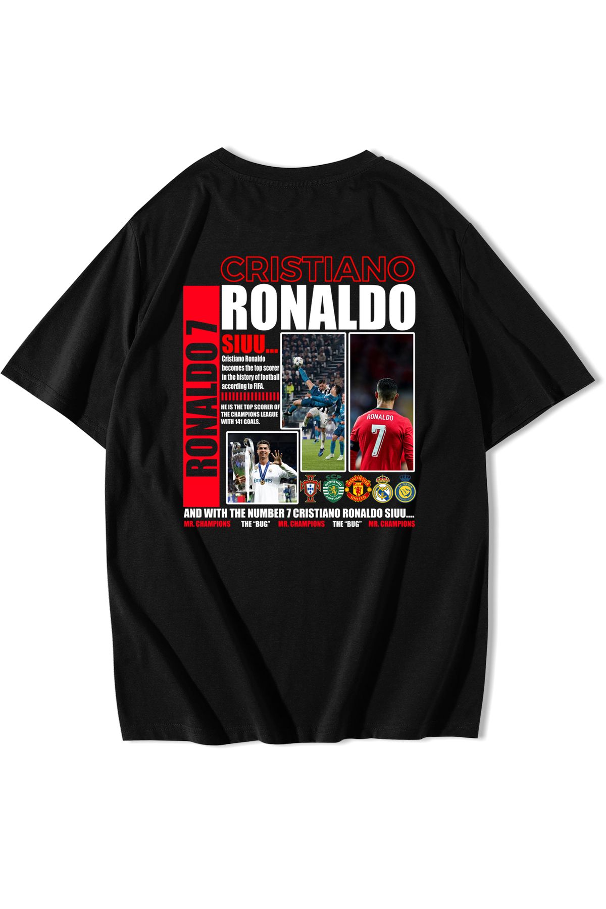 Unisex Oversize Cristiano Ronaldo CR7 T-shirt