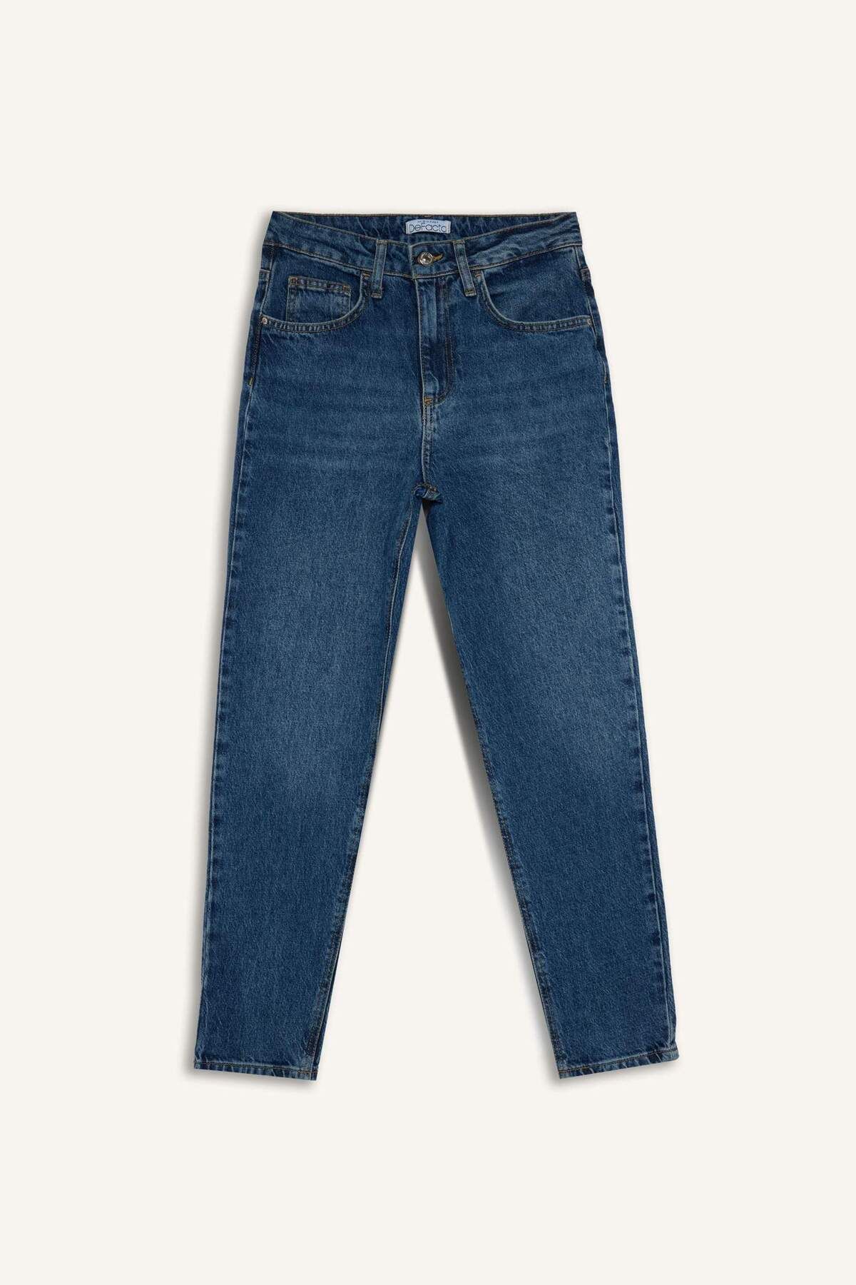 Lina Comfort Mom Fit Rahat Kalıp Yüksek Bel Bilek Boy Jean Yıkamalı Pantolon 3194609 Lina Comfort Mom Fit Rahat Kalıp Yüksek Bel Bilek Boy Jean Yıkamalı Pantolon 3194609
