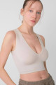 V Yaka Kalın Askılı Seamless Crop A0131-dk8 V Yaka Kalın Askılı Seamless Crop A0131-dk8
