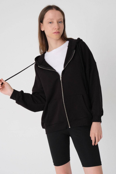 Kapüşonlu Fermuarlı Sweatshirt H1021-m5 Kapüşonlu Fermuarlı Sweatshirt H1021-m5