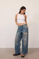 Yırtık Detaylı Wide Leg Jean PN5293-PNİ