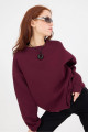 Bisiklet Yaka Şardonlu Basic Sweatshirt S3408-K11