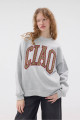 Leoparlı CIAO Yazılı Şardonlu Sweatshirt S710227-X4