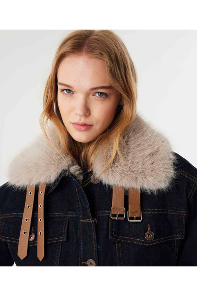 SUNİ KÜRK YAKALI JEAN MONT SUNİ KÜRK YAKALI JEAN MONT