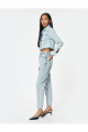 Yüksek Bel Kot Pantolon Crop Düz Paça - Mom Jean Yüksek Bel Kot Pantolon Crop Düz Paça - Mom Jean