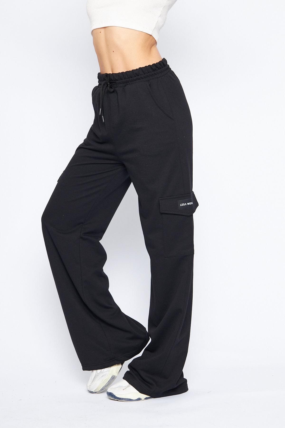 Kargo Cepli Palazzo Pantolon Oversize Kesim Kargo Cepli Palazzo Pantolon Oversize Kesim