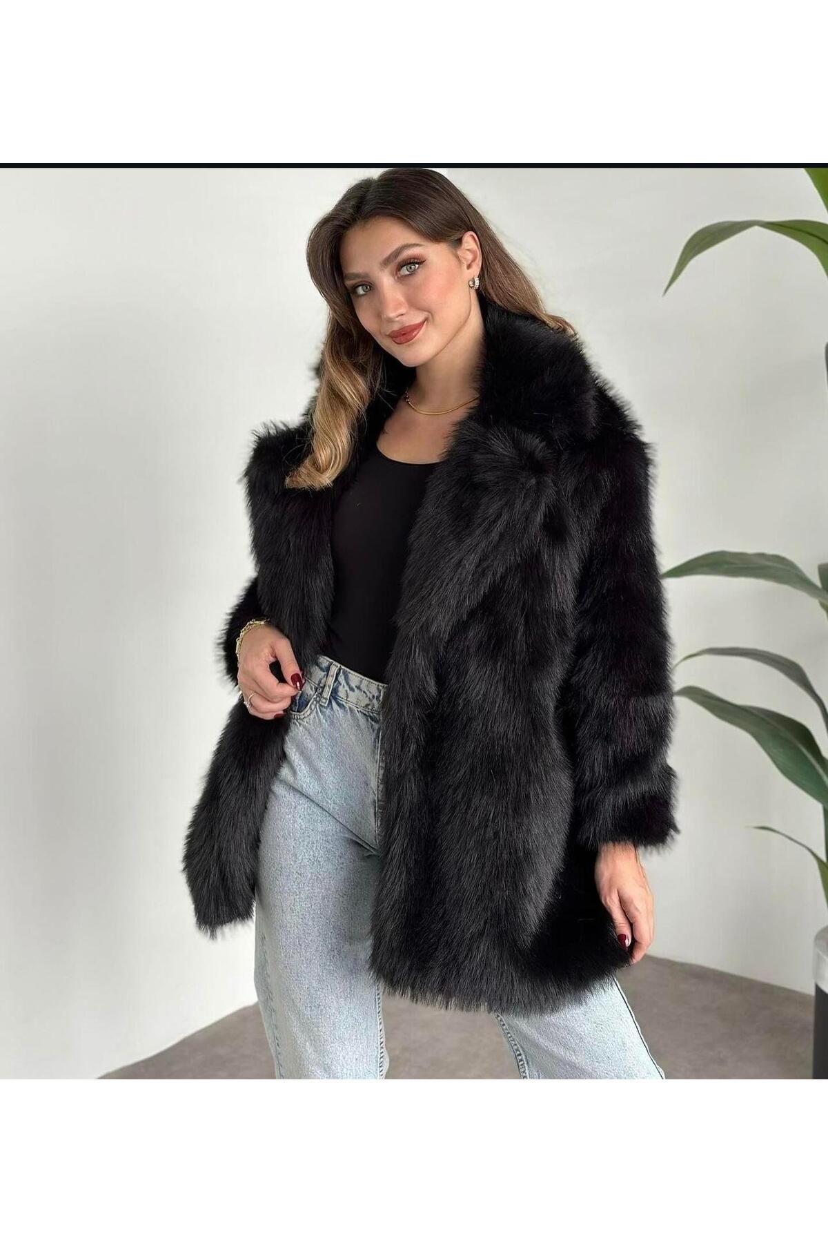 Zr Model Siyah İçi Astarlı Uzun Boy Suni Kürk Zr Model Siyah İçi Astarlı Uzun Boy Suni Kürk
