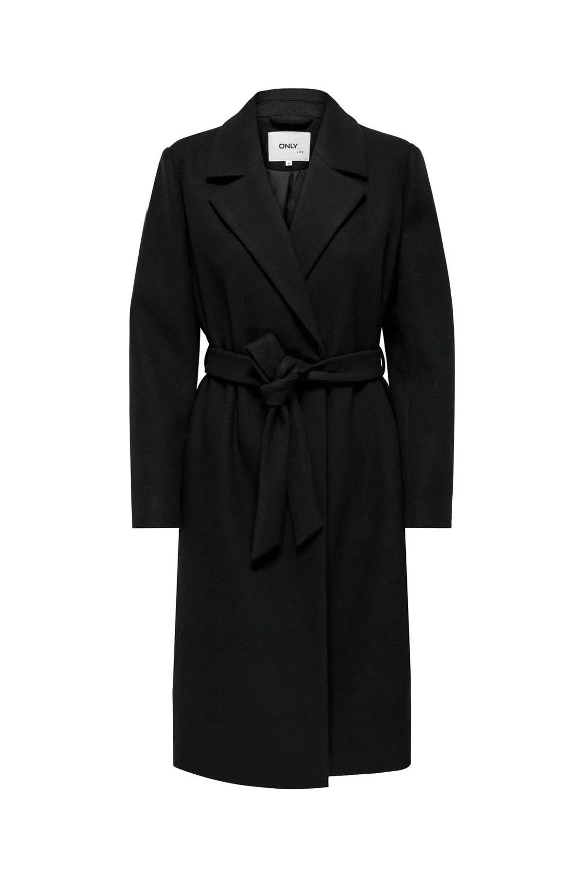 Kadın Kaban Siyah 15314362 Onlalvılda Lıfe Wrap Coat