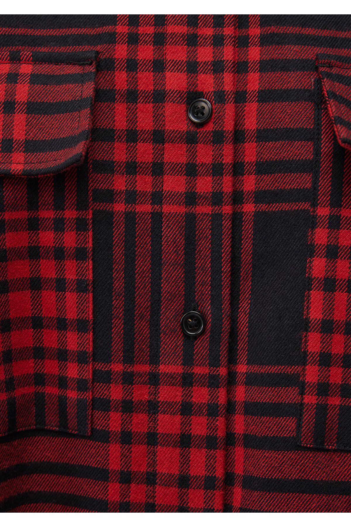 Kareli Kırmızı Gömlek Oversize / Geniş Kesim 1210993-80116 Kareli Kırmızı Gömlek Oversize / Geniş Kesim 1210993-80116