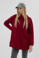 Taş Detaylı Parçalı Sweatshirt - Bordo Taş Detaylı Parçalı Sweatshirt - Bordo