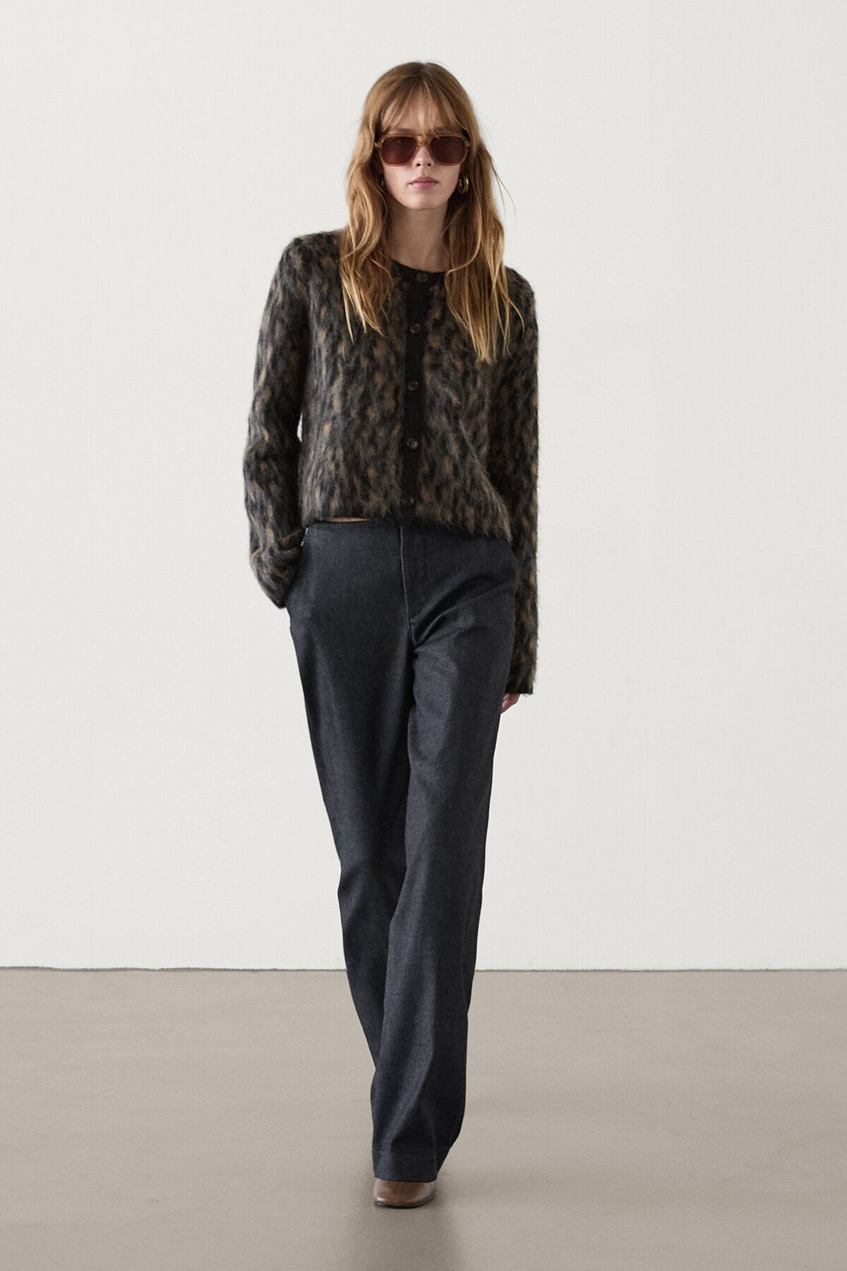 Yünlü desenli hırka Yünlü desenli hırka