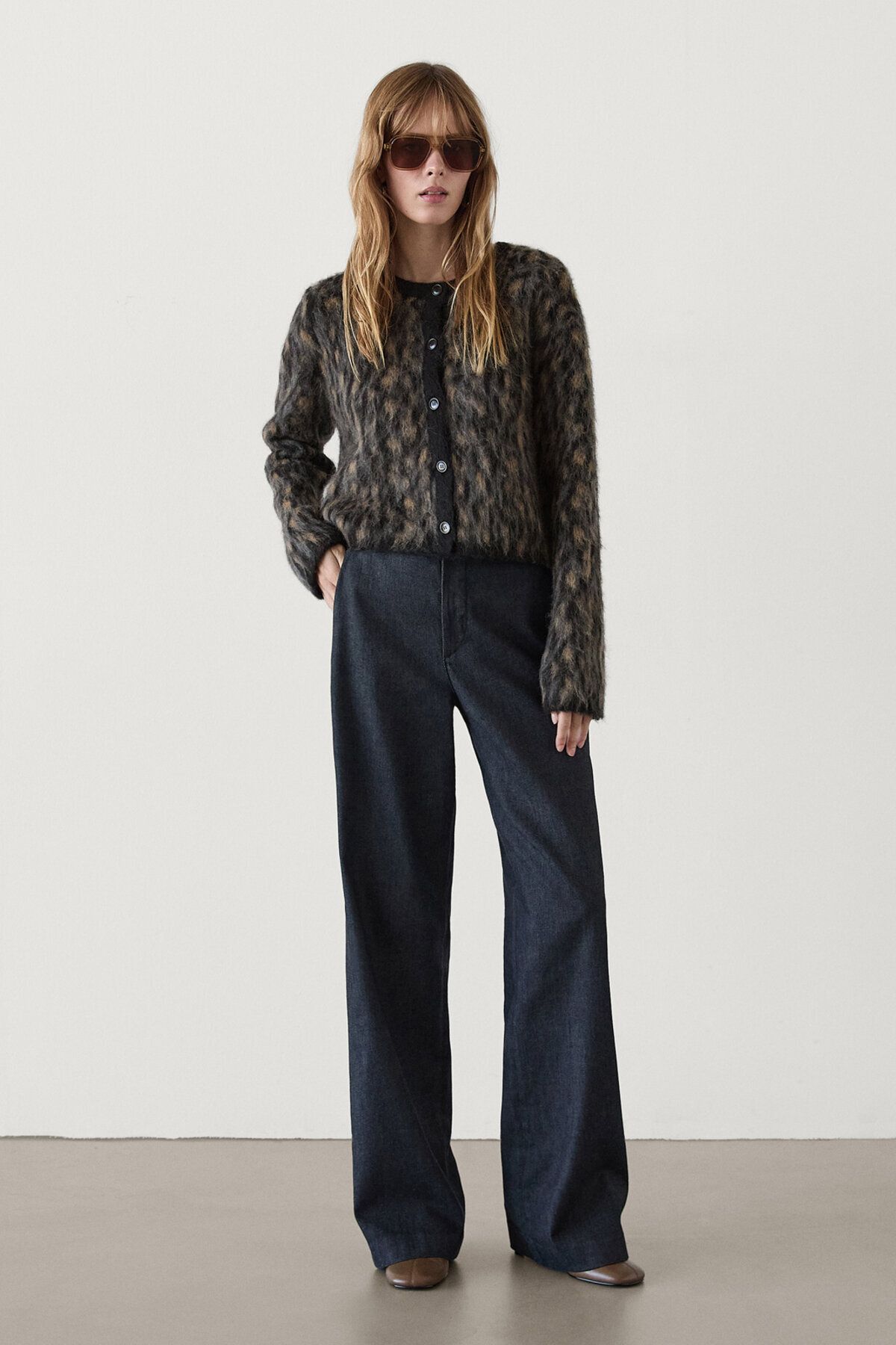 Yünlü desenli hırka Yünlü desenli hırka