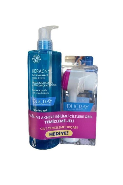 Keracnyl Gel Moussant 400 ml Fırça Hediyeli Keracnyl Gel Moussant 400 ml Fırça Hediyeli