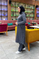 Kapşonlu Yandat Çıtçıtlı Sade Basic Uzun Tunik ve Pantolon İkili Spor Takım - 03071 - Antrasit Kapşonlu Yandat Çıtçıtlı Sade Basic Uzun Tunik ve Pantolon İkili Spor Takım - 03071 - Antrasit