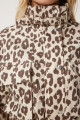 Leopar Desenli Gabardin Ceket BEJ KAHVERENGİ LSA0003 Leopar Desenli Gabardin Ceket BEJ KAHVERENGİ LSA0003