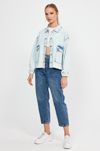 ÖZEL KOLEKSİYON CEPLİ DENİM CEKET (AG-3003) ÖZEL KOLEKSİYON CEPLİ DENİM CEKET (AG-3003)