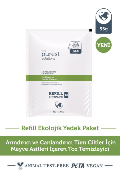 Refill Ekolojik Yedek Paket- Azelaik Asit Ve Malik Asit Enzim Toz Temizleyici 55 Gr Refill Ekolojik Yedek Paket- Azelaik Asit Ve Malik Asit Enzim Toz Temizleyici 55 Gr
